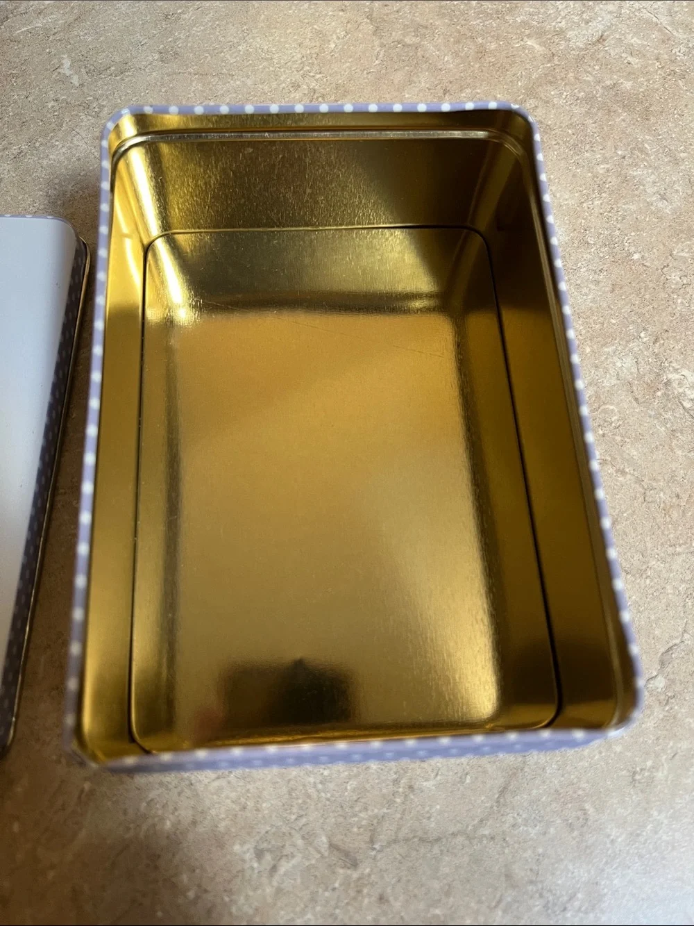 Enesco Gold Rectangular Trinket Tin with Logo To My Neighbor